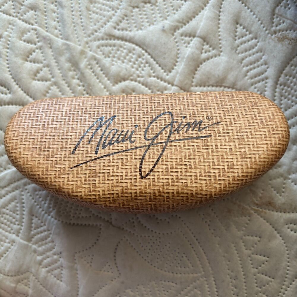 Maui Jim Hinged Weave Pattern Clamshell Sunglass Case